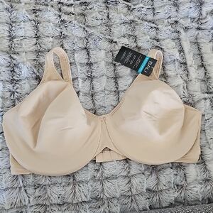 Bali Women's Soft Beige Bra, NO Padding Size 42DD NWT